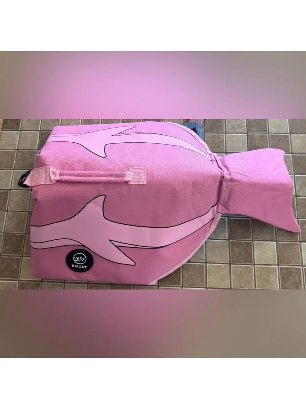 Pink and Black Dog Life Jacket with Adjustable Straps XL